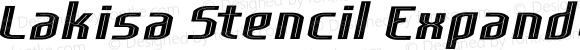 Lakisa Stencil Expanded Italic