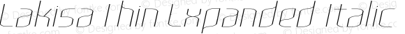 Lakisa Thin Expanded Italic