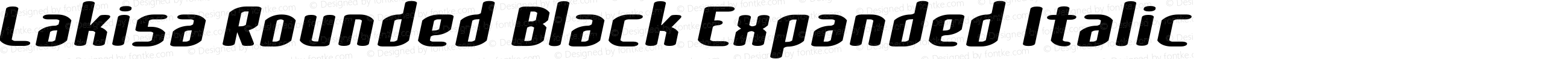 Lakisa Rounded Black Expanded Italic