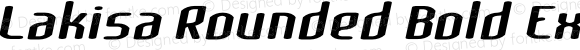 Lakisa Rounded Bold Expanded Italic