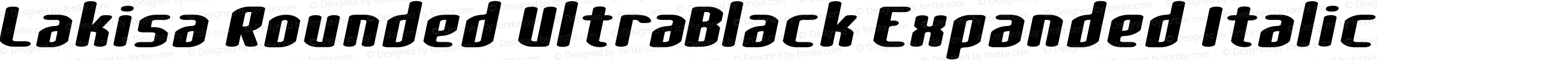 Lakisa Rounded UltraBlack Expanded Italic