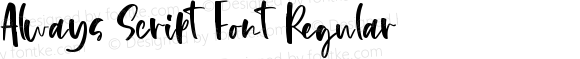 Always Script Font Regular Version 1.000