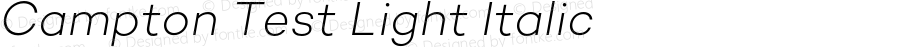 Campton Test Light Italic