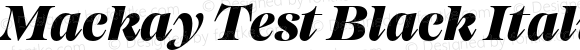 Mackay Test Black Italic