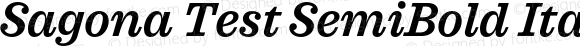 Sagona Test SemiBold Italic