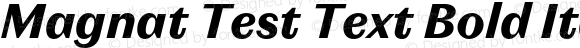 Magnat Test Text Bold Italic