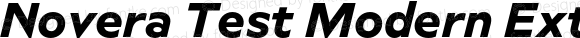 Novera Test Modern ExtraBold Italic