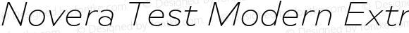 Novera Test Modern ExtraLight Italic