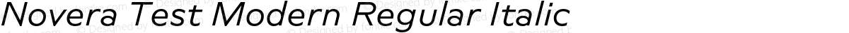 Novera Test Modern Regular Italic