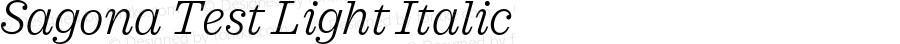 Sagona Test Light Italic