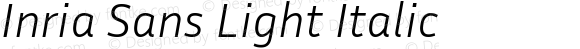 Inria Sans Light Italic