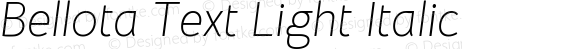 Bellota Text Light Italic