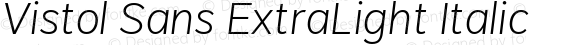 VistolSans-ExtraLightItalic