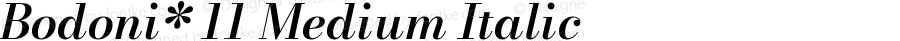 Bodoni* 11 Medium Italic