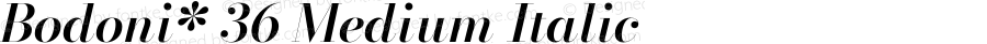 Bodoni* 36 Medium Italic