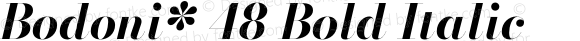 Bodoni* 48 Bold Italic