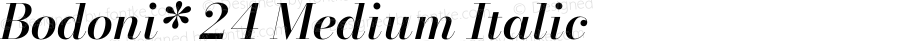 Bodoni* 24 Medium Italic