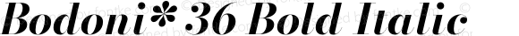 Bodoni* 36 Bold Italic