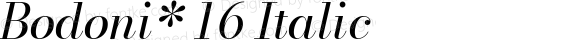 Bodoni* 16 Book Italic