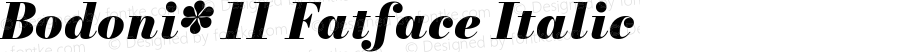 Bodoni* 11 Fatface Italic