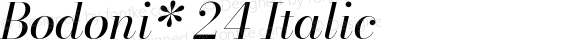 Bodoni* 24 Book Italic