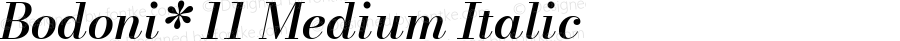 Bodoni* 11 Medium Italic