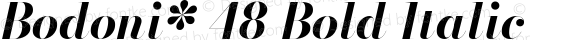 Bodoni* 48 Bold Italic