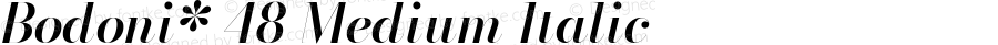 Bodoni* 48 Medium Italic