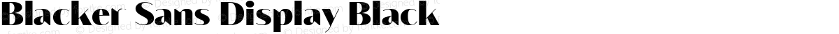 Blacker Sans Display Black