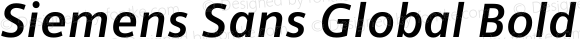 Siemens Sans Global Bold Italic