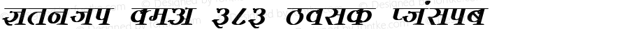 Kruti Dev 383 Bold Italic