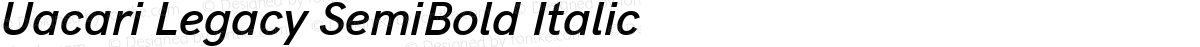 Uacari Legacy SemiBold Italic