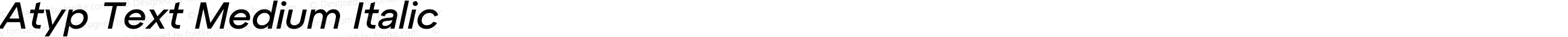 Atyp Text Medium Italic