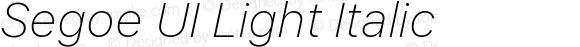 Segoe UI Light Italic