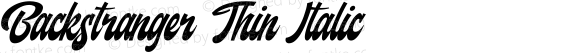 Backstranger Thin Italic