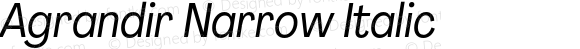 Agrandir Narrow Italic