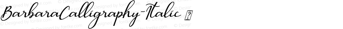 BarbaraCalligraphy-Italic ☞