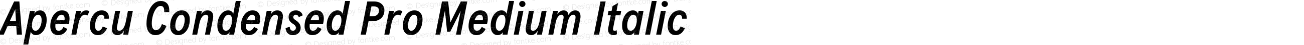 Apercu Condensed Pro Medium Italic