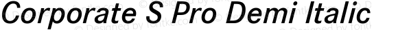 Corporate S Pro Demi Italic