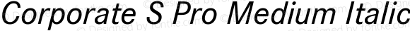 Corporate S Pro Medium Italic