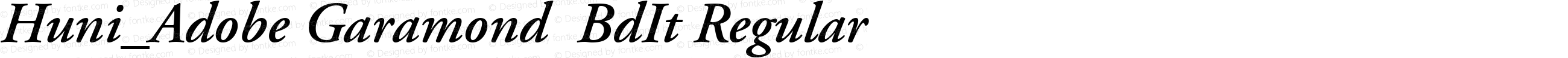 Huni_Adobe Garamond  BdIt Regular