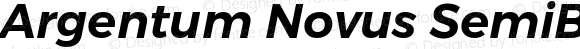 Argentum Novus SemiBold Italic