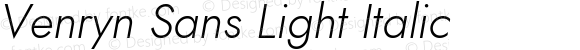 Venryn Sans Light Italic