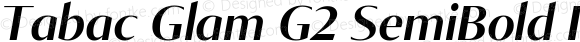 Tabac Glam G2 SemiBold Italic