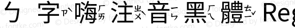 ㄅ字嗨注音黑體 Regular