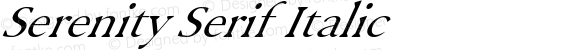 Serenity Serif Italic