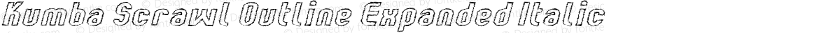 Kumba Scrawl Outline Expanded Italic