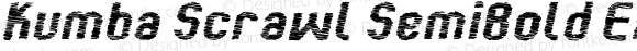 Kumba Scrawl SemiBold Expanded Italic