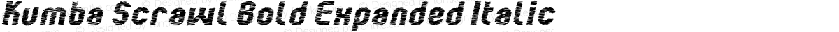 Kumba Scrawl Bold Expanded Italic