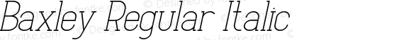 Baxley Regular Italic